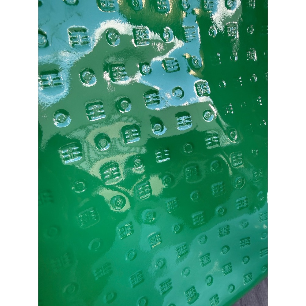 Arcadia Italy Green Patent Leather Shoulder Bag Embossed Tote Crossbody Y2K Glam - Picture 13 of 15